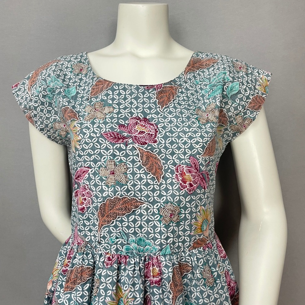 Vintage Reyn Spooner Dress Batik Floral Pattern Hawaiian Cotton Women Small Boho - Picture 3 of 16